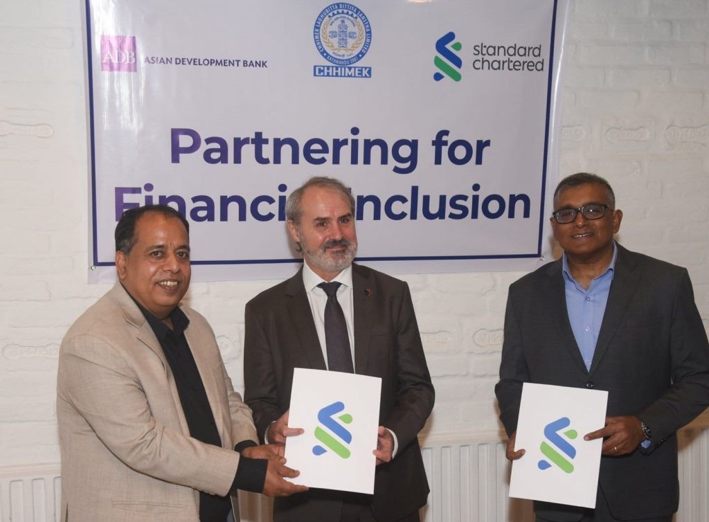 Standard Chartered Bank and Chhimek Microfinance Loan agreement in collaboration with ADB